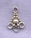 Sterling Silver 3-Drop Chandalier Earring Component 