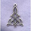 Sterling Silver Jewelry Finding Dangler Connector 25x17mm 