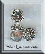 7mm Sterling Silver Ornate Bead Caps 