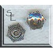 Sterling Silver 9mm Fancy Star Beadcaps 