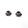 Bali Silver Bead Caps, Sterling Silver, 8mm 