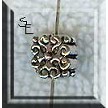 Sterling Silver 8mm Fancy Square Beads 