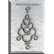 Sterling Silver Fancy Scallop Chandelier Earring Parts, Pair 