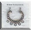 Sterling Silver Hammered Drop Dangler Chandelier Earring Findings, Pair 