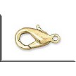 10 Gold Plated Lobster Clasps 12x6mm 