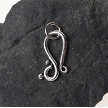 Sterling Silver J-Hook Jewelry Clasp with Ring 