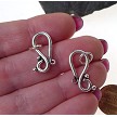 Sterling Silver J-Hook Clasp with Ring 