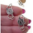 Sterling Silver Celtic Spiral S-Hook Jewelry Clasps 