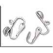 Silver tone Clip Earring Findings 