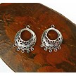 Sterling Silver Fancy Gypsy Chandelier Earring Parts (2) 