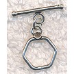 6-Sided Dot Detail Top Toggle Clasps 