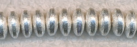 Brushed Silver Plated 10mm Rondelle Spacer Bead 