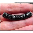 Large Hole Tube Noodle Beads with Crystal Rhinestones 