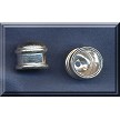 2 Sterling Silver  Jewelry End Caps 12x11mm with 9mm Opening 