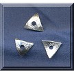Sterling Silver 8mm Bent Triangle Bead Cradle Bead Caps (10) 