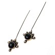Gemstone Headpins, Sterling Silver and Black Onyx 