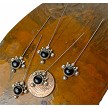 Gemstone Headpins, Sterling Silver and Black Onyx 