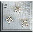 Bright Sterling Silver Diamond Jewelry Spacer 
