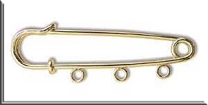 Gold 3-Loop Kilt Pin 