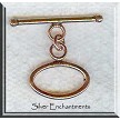 Copper Oblong Oval Jewelry Clasps 