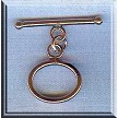 Oval Toggle Clasp, Solid Copper 