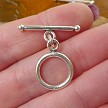 Sterling Silver Round Toggle Clasp 16mm 