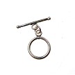 Silver 16mm Round Toggle Clasp, Sterling 