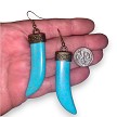 Turquoise Tusk Earrings 
