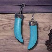 Turquoise Horn Earrings 