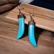 Turquoise Tusk Earrings 