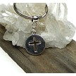 Silver Cross Key Ring 
