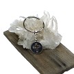Cut Out Cross Medallion Christian Keychain Key Ring 