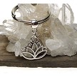 Silver Lotus Key Ring 