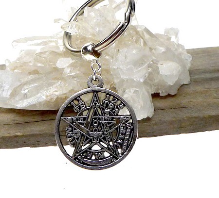 Silver Tetragrammaton Key Ring 