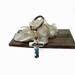 White Enameled Cloisonne Cross Colorful Christian Keychain Key Ring 