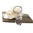 Sun Moon Face Lunar Solar Celestial Pagan Keychain Key Ring 