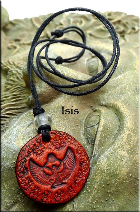 Leather Isis Necklace 