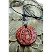 Leather Scarab Necklace 