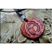 Leather Scarab Necklace 
