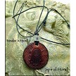 Leather Necklace - Spiral Hand 