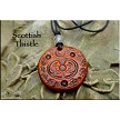Leather Thistle Necklace 