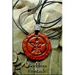 Leather Goddess Pentacle Necklace 