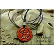 Leather Goddess Pentacle Necklace 