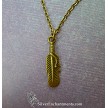 Bronze Feather Necklace 