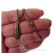 Brass Feather Necklace 