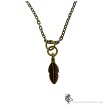 Brass Feather Necklace 
