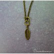 Brass Feather Necklace 