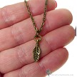 Brass Feather Necklace 