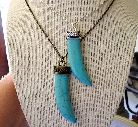 Turquoise Tusk Necklace 