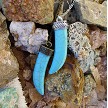 Turquoise Horn Necklace 